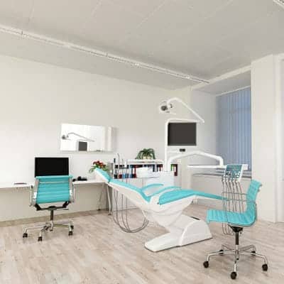 Studio dentistico riscaldato con pannelli radianti a soffitto